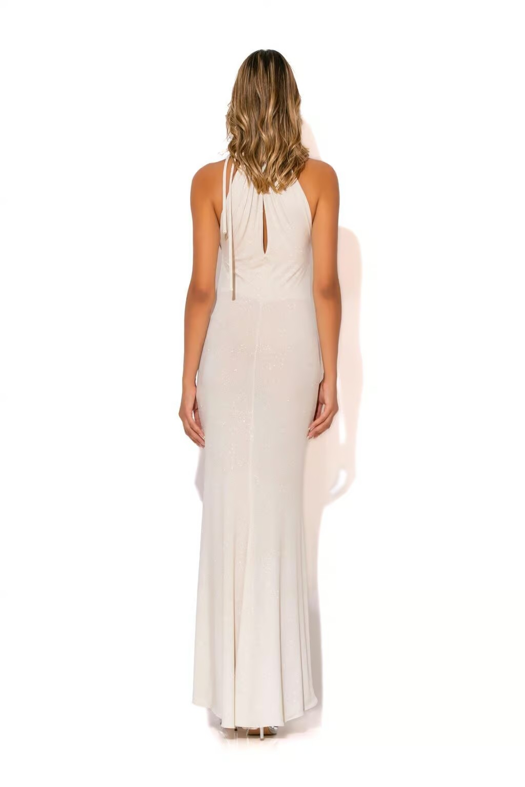 Mermaid Lurex Ruched Maxi dress